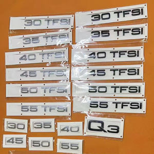 30-55 <span class=keywords><strong>TFSI</strong></span> Carta Logo ABS Pegatinas de coche A3/A4/A6L/A7 Calcomanía de modificación de tracción en las cuatro ruedas - Product Image 1