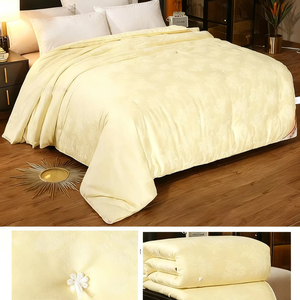 Đơn giản chăn Lụa màu đơn giản được chấp nhận bởi phong cách nhà hiện đại một kết cấu thân thiện với làn da theo đuổi giấc ngủ thoải mái - Product Image 4