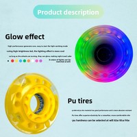Trottinette pour enfants avec roues en ligne de 64 mm, coque en plastique lumineuse