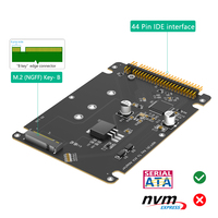 Adaptador TISRHIC 2026 M.2 NGFF / Msata SSD a IDE, Tarjeta Convertidora MSATA a IDE PATA de 44 Pines y 2.5 Pulgadas para Mini SATA/B-Key SSD, PC y Laptop