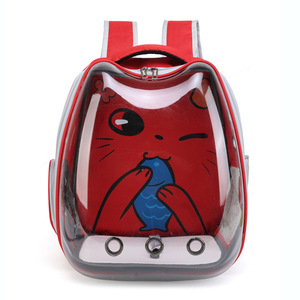 Sac à dos pour chat souple Sac de transport Sac à dos à bulles pour petits chats chiots et lapin Capsule transparente <span class=keywords><strong>avec</strong></span> fermeture à glissière - Product Image 2