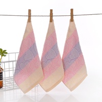 Serviette carrée en pur coton pour bébé Longren Kindergarten, motif ours de dessin animé, pour le lavage des mains et la salive des nourrissons