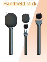 Support de microphone sans fil portable en métal avec pince – Microphone à condensateur anti-bruit léger pour performances en direct