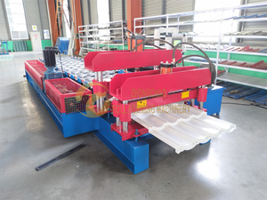 Geglazuurde Metalen Tegels Maken Dakpaneel Rolvormen Productiemachine Prijs - Product Image 2