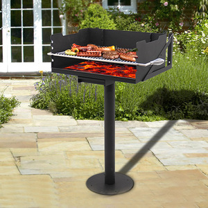 Vertical BBQ <b>Grill</b> 74x53.5x102cm Stainless Steel <b>Mesh</b> Multi-functional Outdoor Charcoal <b>Grill</b> - Product Image 1