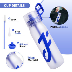 <strong>Joyfit</strong> Direct Sale Playful Square Scented Water Cup 650ml Plastic Drinkware Flavor Ring 0 Sugar 0 Calorie New Style Fragrance - Product Image 2