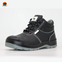Sepatu Boots Keselamatan Kulit Warna Hitam Rocky Buffalo Hot Sale SBP Steel Toe Cap Anti Penetrasi dengan Horma 3E/4E