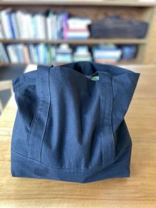 Sacs fourre-tout en toile de coton robuste pour les courses, avec poche intérieure avant et fermeture éclair supérieure – Sac en tissu sans couture pour les courses - Product Image 6