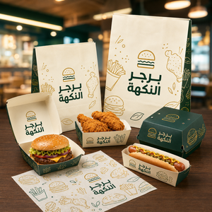 Caja para Hamburguesas con Logotipo Personalizado, Bandeja para Nuggets de Pollo, Vaso para Papas Fritas, Combo para Llevar - Product Image 1