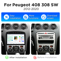 Radio Junsun con Carplay y Android Auto para Peugeot 308 308S 408 2012-2020, Reproductor de DVD para Auto, Radio Estéreo, Multimedia, GPS, Navegación