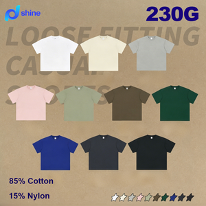 Nuova T-shirt da Uomo a Maniche Corte Primavera-Estate, 230G, Asciugatura Rapida, Traspirante, Antipiega, Stile Street, Tinta Unita, Alta Qualità, Vestibilità Comoda - Product Image 1