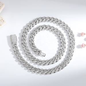 OUGEPHELI 8mm 2 filas Hip Hop Iced Out CZ Zircon Collar De Cadena Cubana Eslabones Cubano Collar Miami Cuban Link Chain - Product Image 4