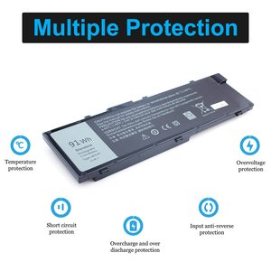 Batterie MFKVP 91Wh pour <span class=keywords><strong>Dell</strong></span> <span class=keywords><strong>Precision</strong></span> 15 7510 7520 M7510 <span class=keywords><strong>17</strong></span> <span class=keywords><strong>7710</strong></span> 7720 M7710 Série Batterie pour Ordinateur Portable - Product Image 5