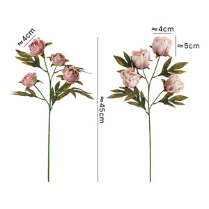 ดอกโบตั๋นและกุหลาบผ้าไหมประดิษฐ์สไตล์วินเทจสำหรับตกแต่งบ้าน Ruilisi - Product Image 5