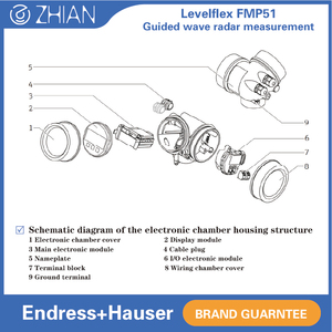 E H FMP50 Guided Wave Radar Füllstand anzeige Präzisions messtanks Silos Liquids Slurries Füllstand messgeräte - Product Image 6