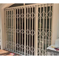 Puertas de seguridad retráctiles, enrejados de aluminio, antirrobo, para ventanas