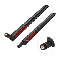 Antenne WiFi double bande 2,4 GHz 5,8 GHz en caoutchouc, antenne omnidirectionnelle 3dBi, connecteur RP-SMA mâle pour routeur sans fil et passerelle IoT
