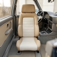 Siège de course rétro JBR1081B QL pour accessoires automobiles avec rail coulissant, en cuir PVC et daim beige