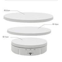 Platine Tournante Électrique 3-en-1 à 360 Degrés avec Télécommande 5V pour Photographie, Support d'Affichage à Rotation Automatique pour Studio Photo
