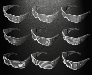 Gafas Acrílicas Plegables con Luz LED, Alimentadas por Batería CR1220, <span class=keywords><strong>Redshark</strong></span> RS-0211, 10 Colores para Conciertos, Fiestas, Bares, Discotecas, Eventos - Product Image 6