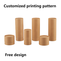 Op maat gemaakte bedrukte logo's, voedselveilige, milieuvriendelijke verpakkingen voor noten, koffie, thee, eiwitpoeder; opdrukbare cilindrische kraftpapier tubes
