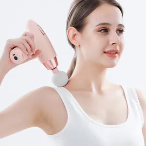 Mini pistolet de massage à vibration pour tissus musculaires profonds sans fil avec étui pour thérapie physique du corps de petite poche