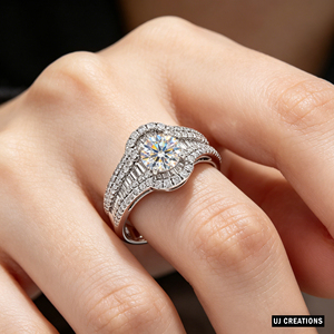 Custom S925/10K/14K/18K Solid Gold 1.00 Karat VVS-VS Quality Round Lab Grown Brilliant Cut Diamond engagement <b>Ring</b> - Product Image 2