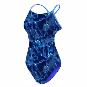 PBT training swimsuit for girl aquatic swimwear customized print bathing suit Professional swim racing suit