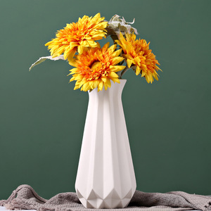 Jarrón de Cerámica de Diseño Nórdico, Creativo, Blanco, Liso, Estilo Artesanal, Decoración Moderna para el Hogar con Estilo Hidropónico, Estilo Decorativo - Product Image 1