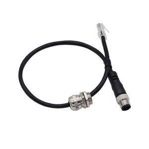 M12 kết nối 8 pin Pur Cáp công nghiệp <span class=keywords><strong>adapter</strong></span> để <span class=keywords><strong>RJ45</strong></span> cáp đen IP67 điện Nam <span class=keywords><strong>RJ45</strong></span> nữ M12 x Mã - Product Image 6