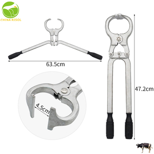 Pinza de Castración Burdizzo Reutilizable de Acero Inoxidable sin Sangre con Apoyo para Rodilla, Emasculador Veterinario para Ovejas y Cabras - Product Image 1