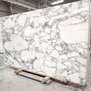 Dalle de marbre blanc Arabescato en pierre naturelle pour escalier de villa, plan de travail de cuisine, cheminée en marbre, rénovations de maison - Product Image 1