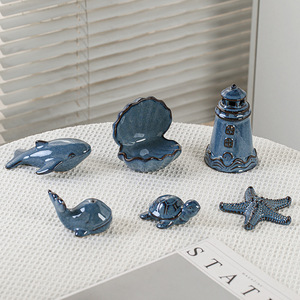 Adornos <span class=keywords><strong>de</strong></span> Cerámica Art Deco del Mundo Submarino Azul, Recuerdos Turísticos del Museo Marino, <span class=keywords><strong>Peces</strong></span> para Decoración <span class=keywords><strong>de</strong></span> Paisajes y Exhibición - Product Image 2