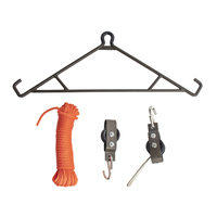 Cintre de cerf portable extérieur 4:1 jeu suspendu Gambrel avec accessoire de chasse essentiel en acier et caoutchouc avec corde