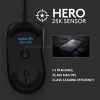 Mouse para Juegos Ligero G403 Hero, Cable Trenzado con Luces RGB Lightsync, 25600 DPI, USB Óptico, para Diestros, 5 Botones