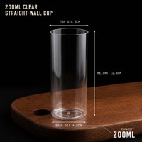 Gobelet en plastique jetable de 200 ml avec couvercle plat, impression épaisse, logo personnalisé, fabriqué en Chine