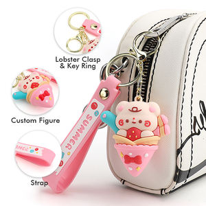 Llavero de Silicona Ecológico con Diseño de Dibujos Animados, Personalizable, <span class=keywords><strong>Mini</strong></span> Colgante Kawaii 3D para Bolsos, MOQ 3000 Piezas - Product Image 2