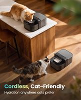 Fontaine à eau sans filtre pour chat Oneisall, distributeur d'eau automatique intelligent pour chat, fontaine pour animaux de compagnie avec eau propre et eau sale séparées