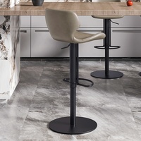 [En stock] Tabouret de bar commercial moderne de luxe léger avec dossier rotatif réglable en hauteur, base en métal, design italien