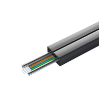 Câble à fibre optique monomode GJXH FTTH 1 fibre, gaine LSZH, avec élément de renforcement, câble plat mini pour branchement direct