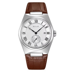 Montre à quartz pour homme, en cuir, légère, mouvement à quartz, grand cadran de 39,2 mm, calendrier sportif, vente en gros - Product Image 2