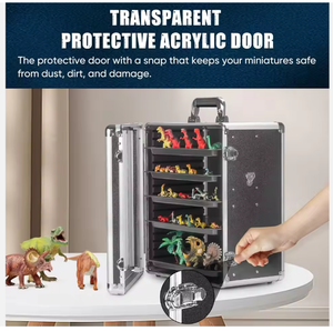 Étui de transport miniature en alliage d'aluminium, présentoir pour miniatures avec 5 plateaux, mallette de transport - Product Image 2
