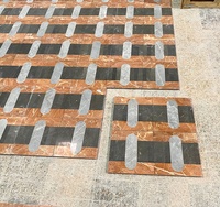 SUBEI Hotel & Villa : Mosaïque de luxe en marbre naturel découpé au jet d'eau, motifs élégants, pour décoration murale et de sol