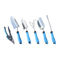 Kit de herramientas de mano de jardín de acero inoxidable, alta calidad, resistente, con bolsa de jardín, 5 uds.