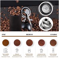 HUIQIAN corps en alliage d'aluminium 420 fraise en acier inoxydable Homeuse expresso Mini petit moulin à main Portable manuel moulin à café
