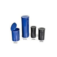 19 DR 30DR 60DR 90DR presser Pop Top Tube en plastique flacons de pilules en plastique avec bouchon résistant aux enfants