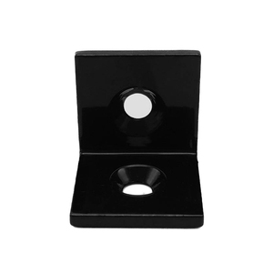 Bán buôn đen Phun nhựa L hình phần cứng đen góc miếng thép góc khung 40x40 - Product Image 5