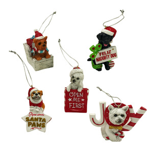 Adorno colgante de Animal de resina para perro, navidad - Product Image 1