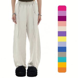 Joggers grande taille pour femmes, pantalons de survêtement évasés de sport, pantalons de gym unisexes surdimensionnés avec ficelle - Product Image 1