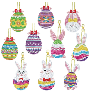 Super Car Diamond Painting Keychain kit con strumenti sfere di natale pittura diamantata appesa per bambini - Product Image 6